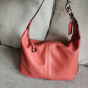 Coach Avery Pebble leather hobo sienna/orange shoulder bag F23960